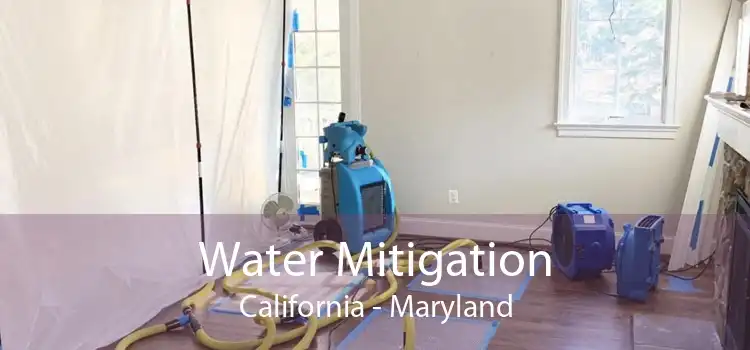 Water Mitigation California - Maryland